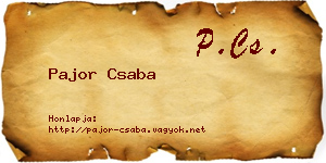 Pajor Csaba névjegykártya